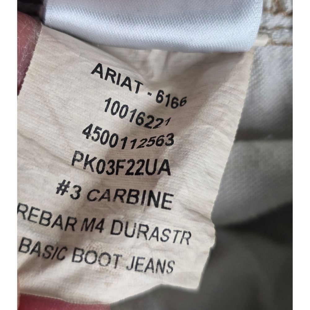 Ariat Blue Jean M4 Rebar Relaxed Bootcut Men 38x30(29) Stretch Denim 10016221 - Picture 7 of 16